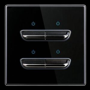 Выключатель 4кл проходной MacKenzie PX-0010 (8/80) черный