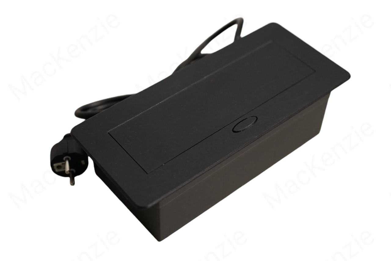 Настольная розетка лючок MacKenzie 2EU+2USB+Type C черный — изображение 4