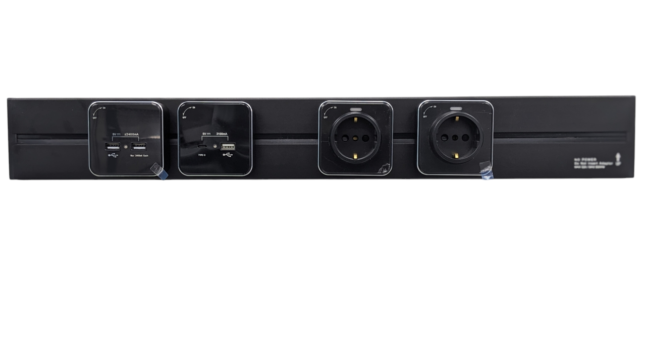 Трековые розетки UTEN 100см 2 розетки + 2USB + USB+Type C