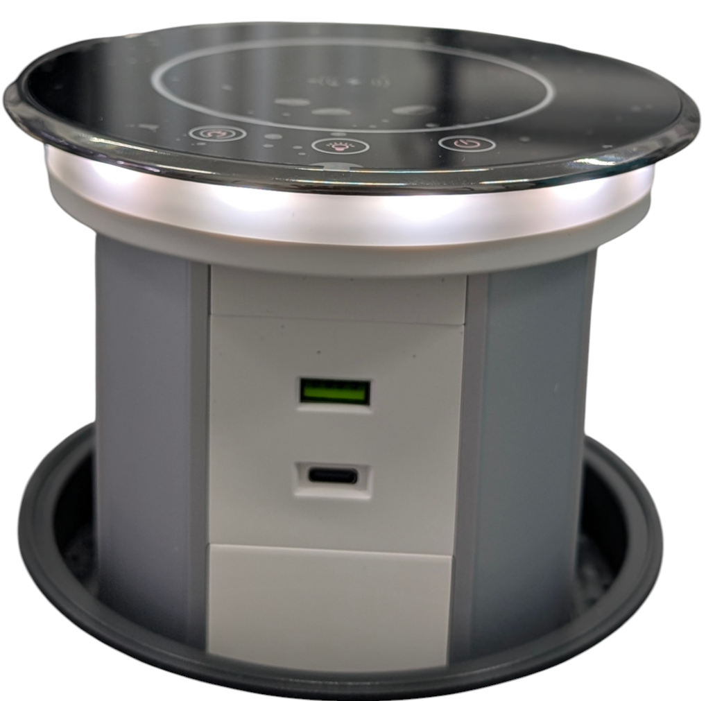 Лифт розетка автоматическая на 3 розетки + USB + Type C Черный — изображение 3