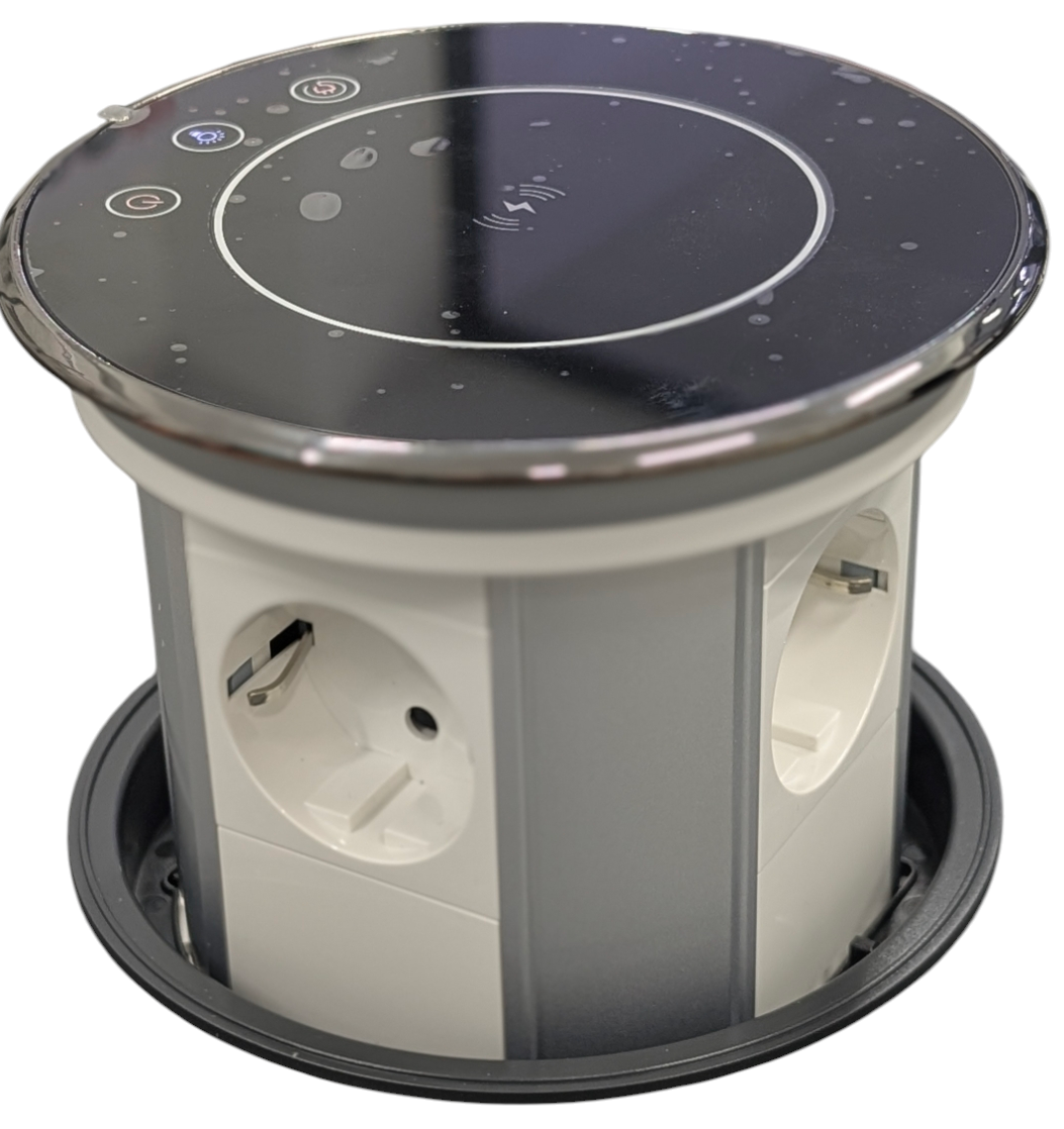 Лифт розетка автоматическая на 3 розетки + USB + Type C Черный — изображение 2