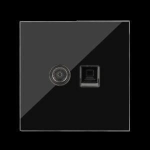 ТВ + Интернет розетка MacKenzie PX-046 (10/100) черный